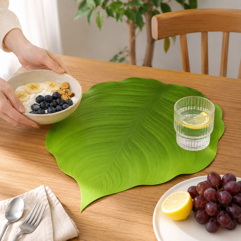 Prime Craft Table Mat Designed for Elegant Dining &amp; Entertaining – Green (H-46cm X W-40cm)