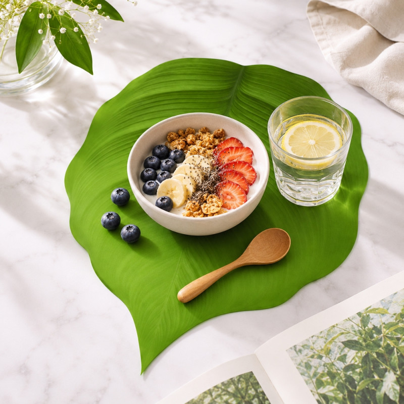 Prime Craft Table Mat Designed for Elegant Dining &amp; Entertaining – Green (H-46cm X W-40cm)