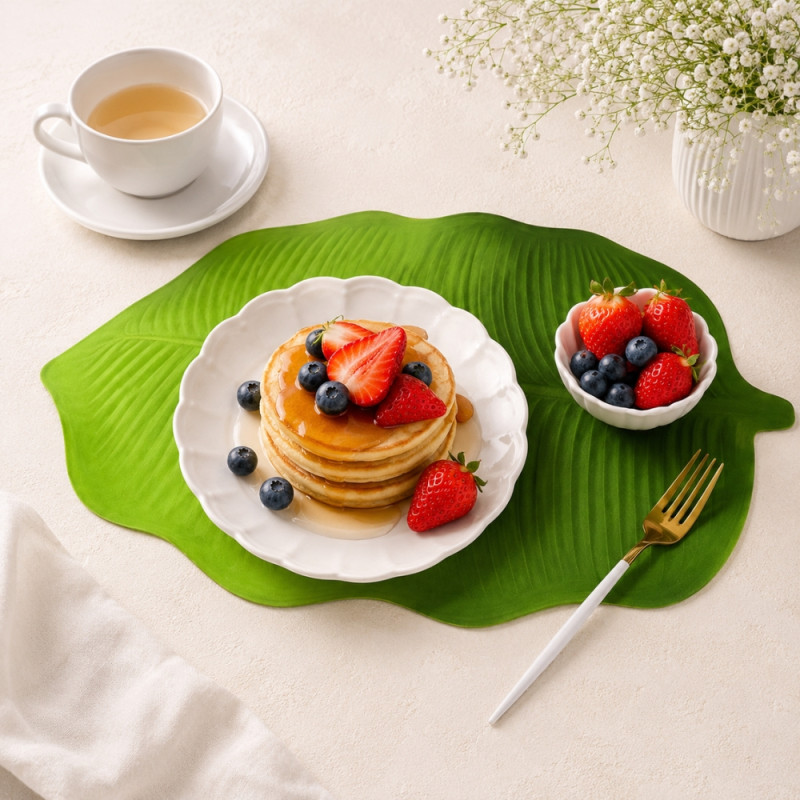 Pro Grace Table Mat Designed for Elegant Dining &amp; Entertaining – Green (H-30cm x W-47cm)