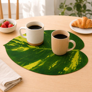 Radiant Level Table Mat Designed for Elegant Dining &amp; Entertaining – Green (H-38cm x W-50cm)