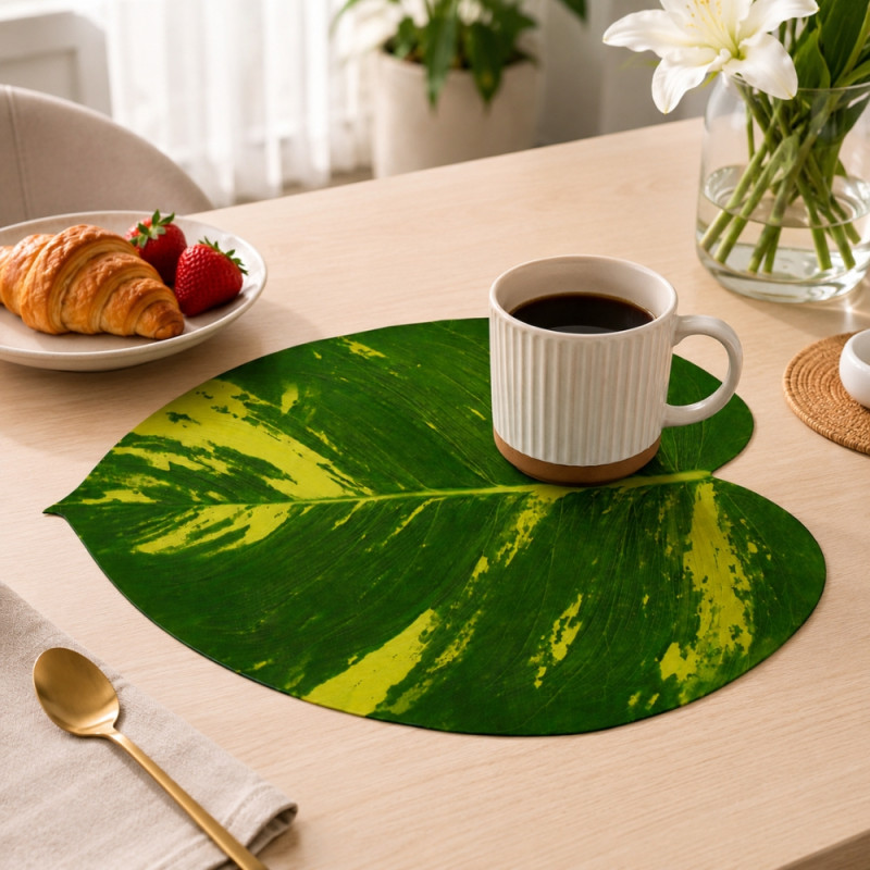 Radiant Level Table Mat Designed for Elegant Dining &amp; Entertaining – Green (H-38cm x W-50cm)