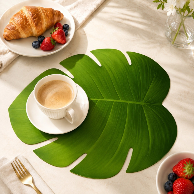 Elite Style Table Mat Designed for Elegant Dining &amp; Entertaining – Green (H-38cm x W-47cm)
