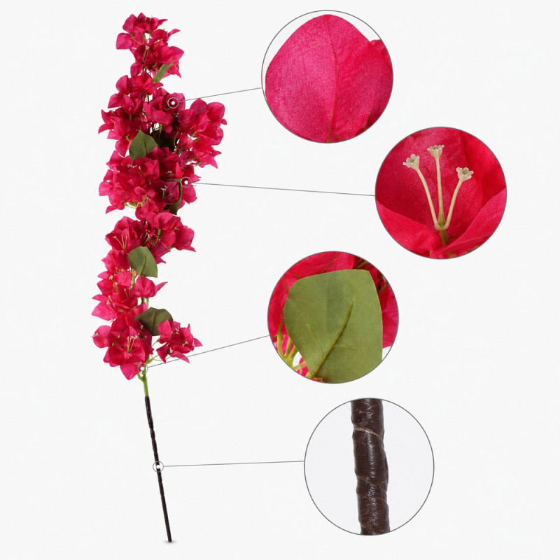 Artificial Pink Rose Flower Stem