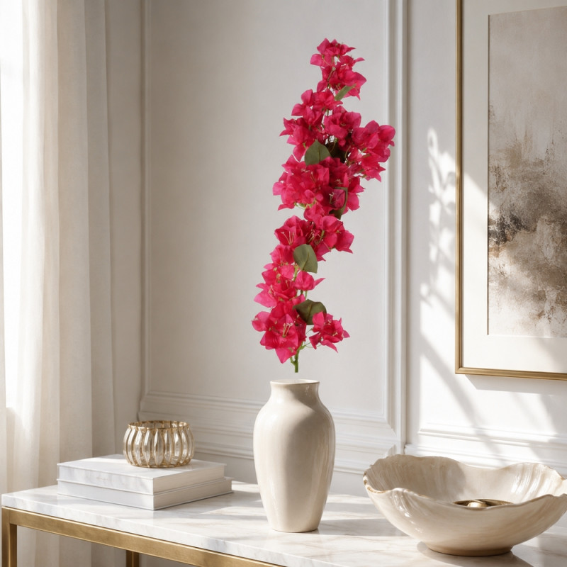 Artificial Pink Rose Flower Stem