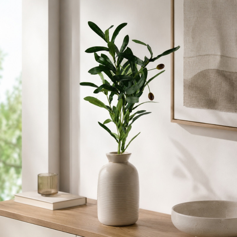 Expert Select Artificial Olive Branch Designed for Home Décor &amp; Event Styling – Green (H-90cm)
