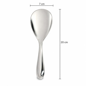 Light Ease Spoon Designed for Everyday Cooking &amp; Kitchen Excellence – Silver (H-20cm x W-7cm)