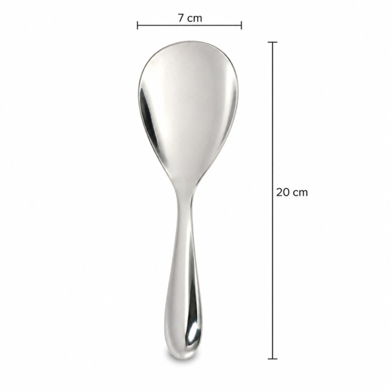 Light Ease Spoon Designed for Everyday Cooking &amp; Kitchen Excellence – Silver (H-20cm x W-7cm)