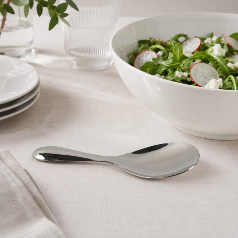 Light Ease Spoon Designed for Everyday Cooking &amp; Kitchen Excellence – Silver (H-20cm x W-7cm)