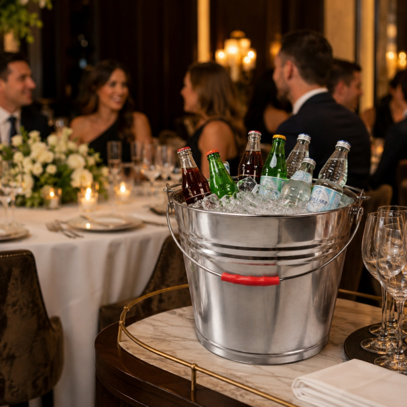 Quality Class Utility Bucket Designed for Everyday Cooking &amp; Kitchen Excellence – Stainless Steel (H-30, W-33 CM)