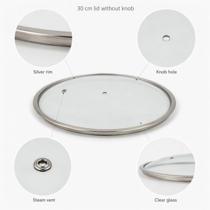 31cm Glass Lid - Clear