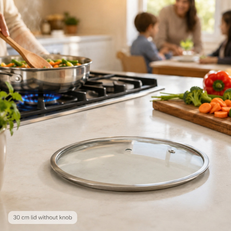 31cm Glass Lid - Clear