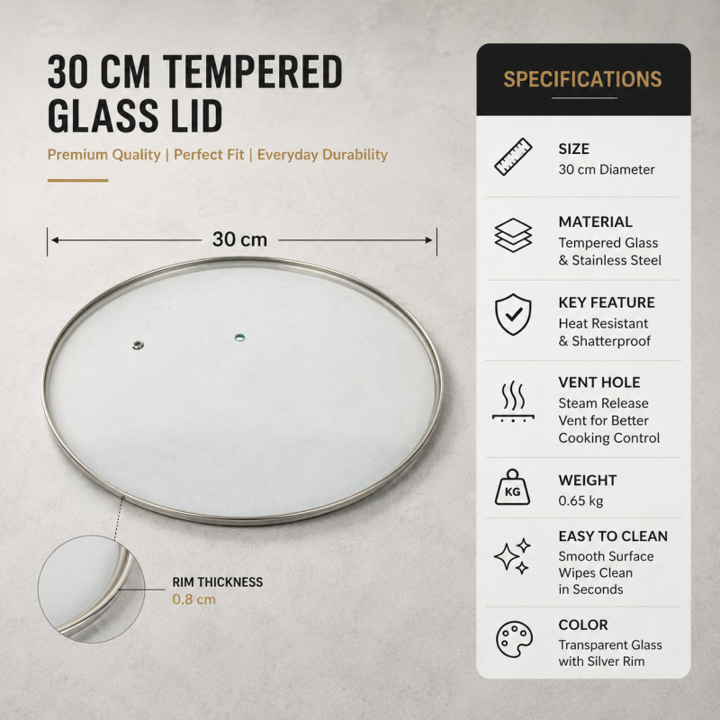 Tempered Glass Lid