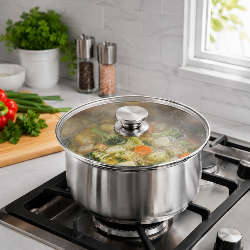 Ideal Select Frying Pan Designed for Everyday Cooking &amp; Kitchen Excellence – Stainless Steel (DIA-25 CM)