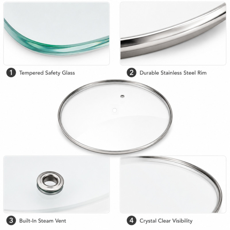 Ideal Select Frying Pan Designed for Everyday Cooking &amp; Kitchen Excellence – Stainless Steel (DIA-25 CM)