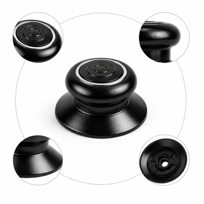 Radiant Select Pot Lid Knob Designed for Everyday Cooking &amp; Kitchen Excellence – Black (DIA-6.5, T-3.5 CM)