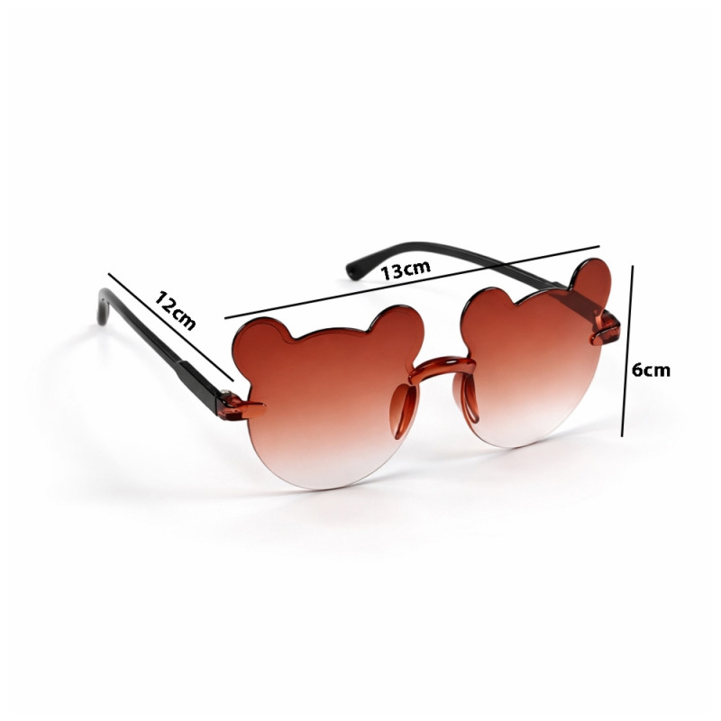 Kids Cartoon Bear Fashion Sunglasses (2-Pack) Brown &amp; Black Gradient