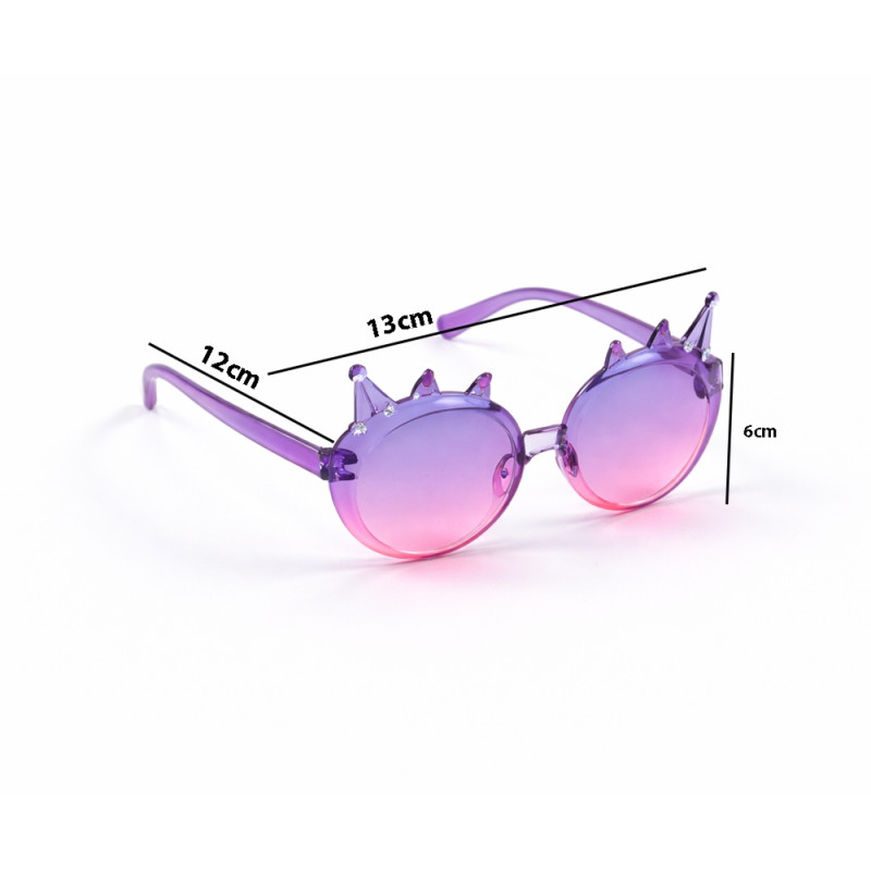 Kids' "Royal Crown" Party Sunglasses (2-Pack) – Pink Gradient Fashion Spectacles