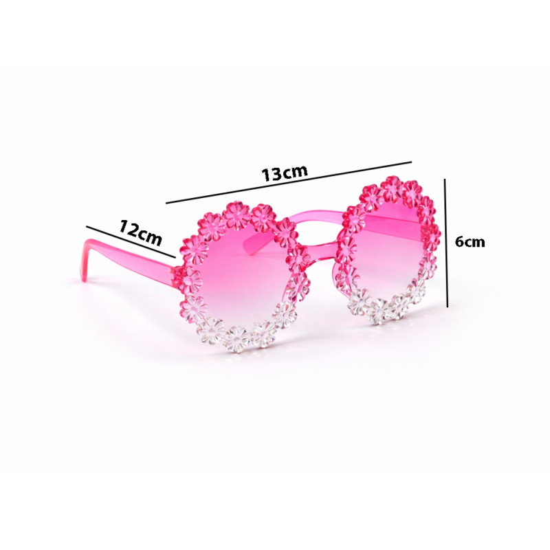 Kids' "Daisy Petal" Round Fashion Sunglasses (2-Pack) – Brown &amp; Pink Flower Frames