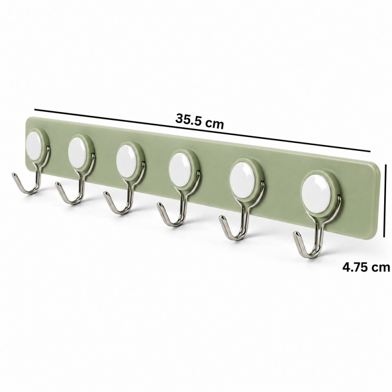 Clear Glow Wall Rack Designed for Smart Storage & Organization – Light Green (L-35.5, D-4.75 CM)