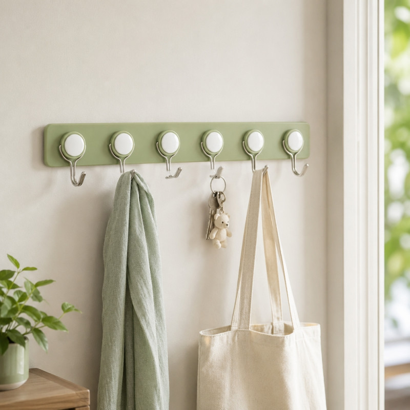 Clear Glow Wall Rack Designed for Smart Storage & Organization – Light Green (L-35.5, D-4.75 CM)