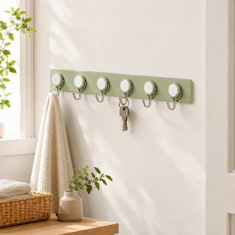 Clear Glow Wall Rack Designed for Smart Storage & Organization – Light Green (L-35.5, D-4.75 CM)
