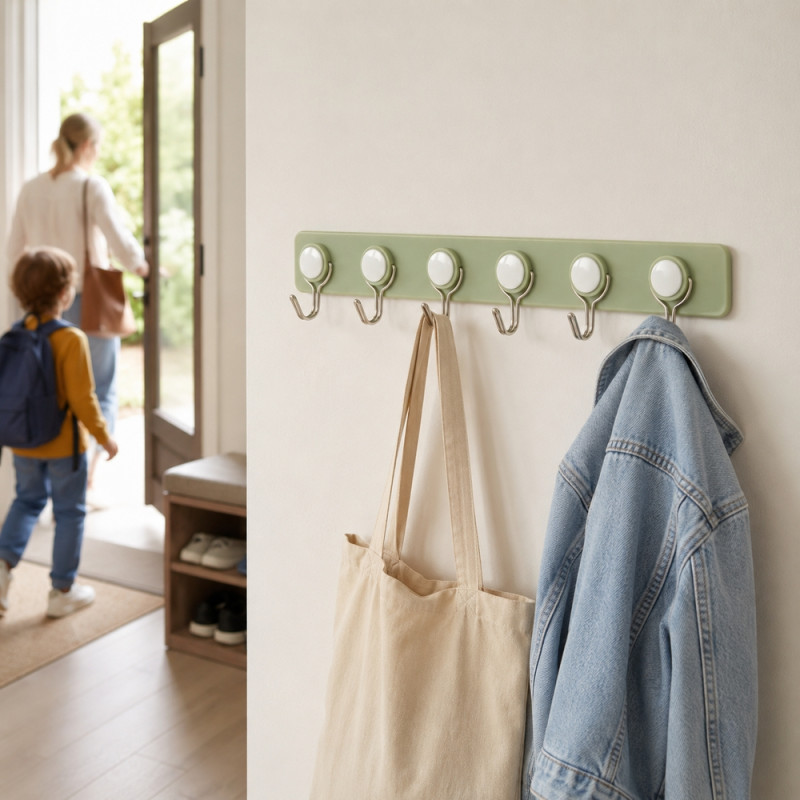 Clear Glow Wall Rack Designed for Smart Storage & Organization – Light Green (L-35.5, D-4.75 CM)