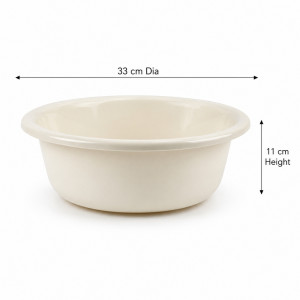 Ultra Grip Mixing Bowl Designed for Everyday Cooking &amp; Kitchen Excellence – Ivory (H-11, DIA-33 CM)