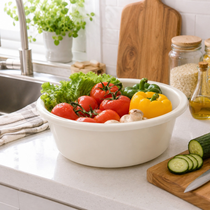 Ultra Grip Mixing Bowl Designed for Everyday Cooking &amp; Kitchen Excellence – Ivory (H-11, DIA-33 CM)