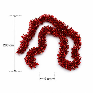 Cherry Pick Holiday Garland Designed for Modern Living & Home Comfort – Red (H-200, W-9 CM)