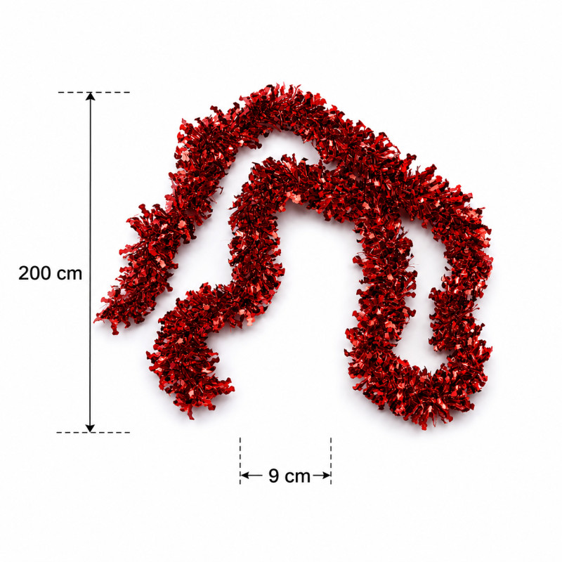 Cherry Pick Holiday Garland Designed for Modern Living & Home Comfort – Red (H-200, W-9 CM)
