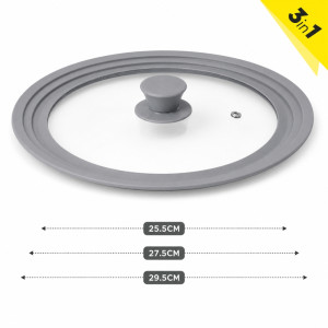 Fine Series Kitchen Glass Lid Designed for Everyday Cooking &amp; Kitchen Excellence – Transparent (W-29.5cm)