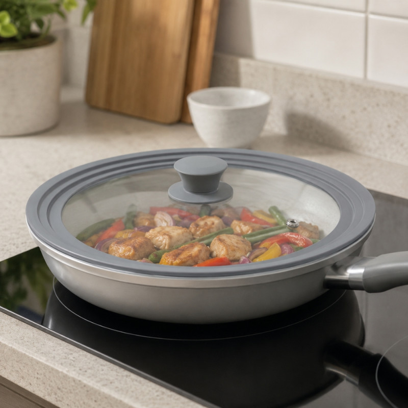 Pure One Cooking Lid Designed for Everyday Cooking &amp; Kitchen Excellence – Transparent (W-27.5cm)
