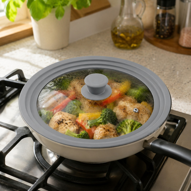 Swift Pro Frying Pan Lid Designed for Everyday Cooking &amp; Kitchen Excellence – Transparent (w-23.5cm)