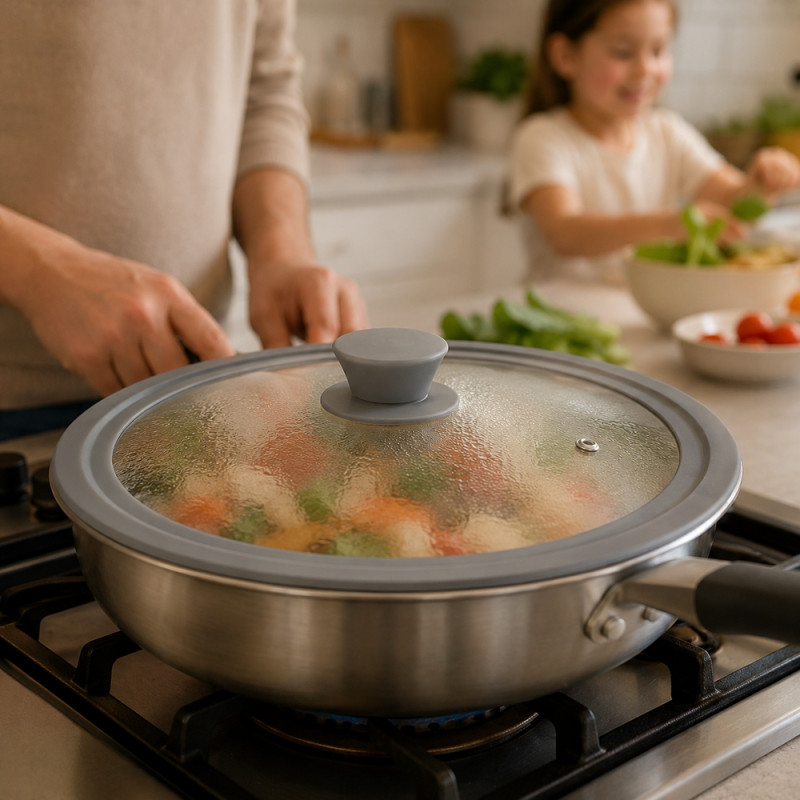 Swift Pro Frying Pan Lid Designed for Everyday Cooking &amp; Kitchen Excellence – Transparent (w-23.5cm)