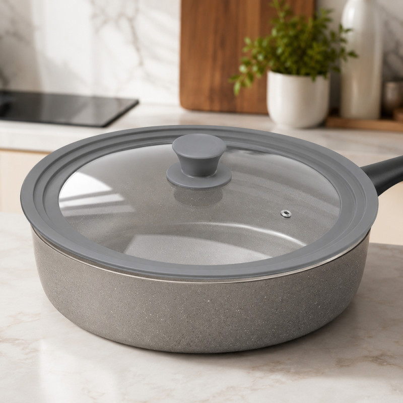 Swift Pro Frying Pan Lid Designed for Everyday Cooking &amp; Kitchen Excellence – Transparent (w-23.5cm)
