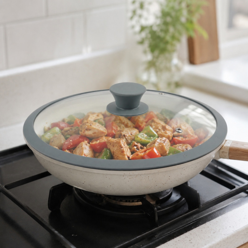 Fresh Max Frying Pan Lid Designed for Everyday Cooking &amp; Kitchen Excellence – Transparent (W-30cm)