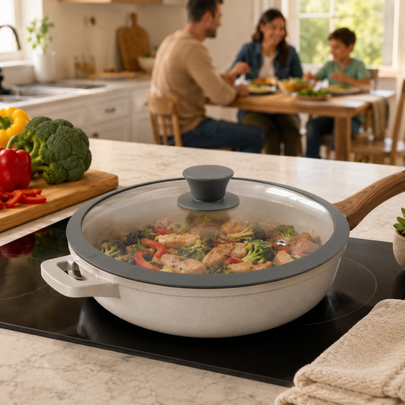 Fresh Max Frying Pan Lid Designed for Everyday Cooking &amp; Kitchen Excellence – Transparent (W-30cm)