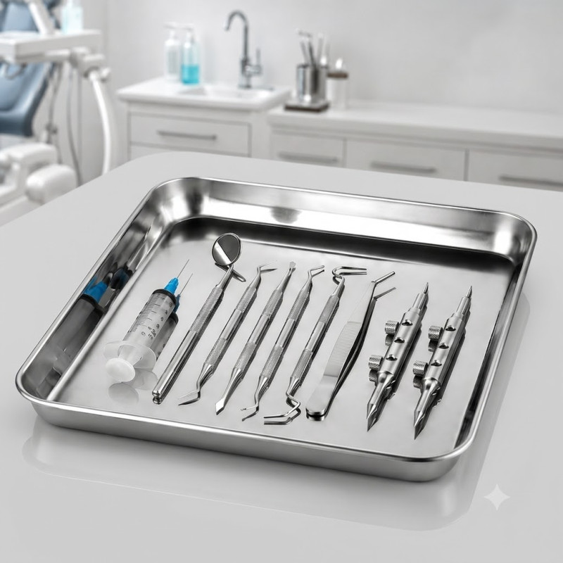 Durable Find Serving Tray Designed for Elegant Dining &amp; Entertaining – Stainless Steel (W-18, L-20, T-2.5 CM)