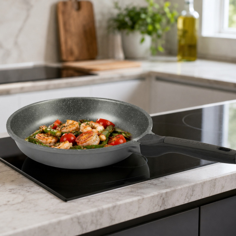 Prime Max Frying Pan Designed for Everyday Cooking & Kitchen Excellence – Gray (H-6cm w-29cm)
