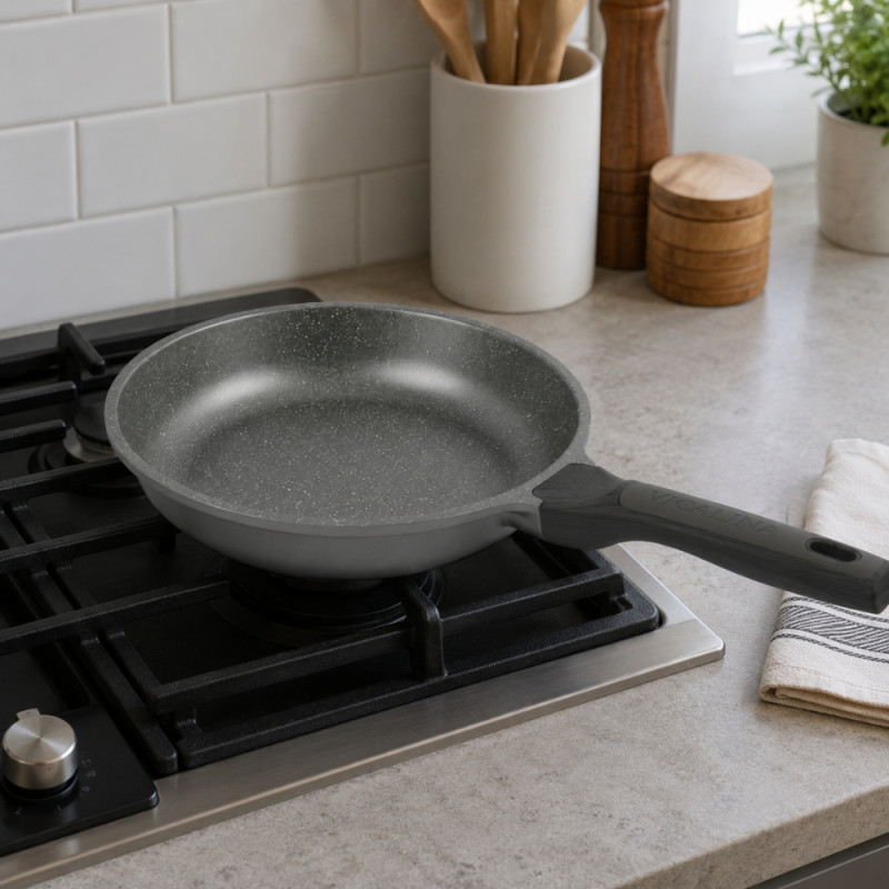 Pro Plus Frying Pan Designed for Everyday Cooking & Kitchen Excellence – Gray (H-6cm x W-26cm)