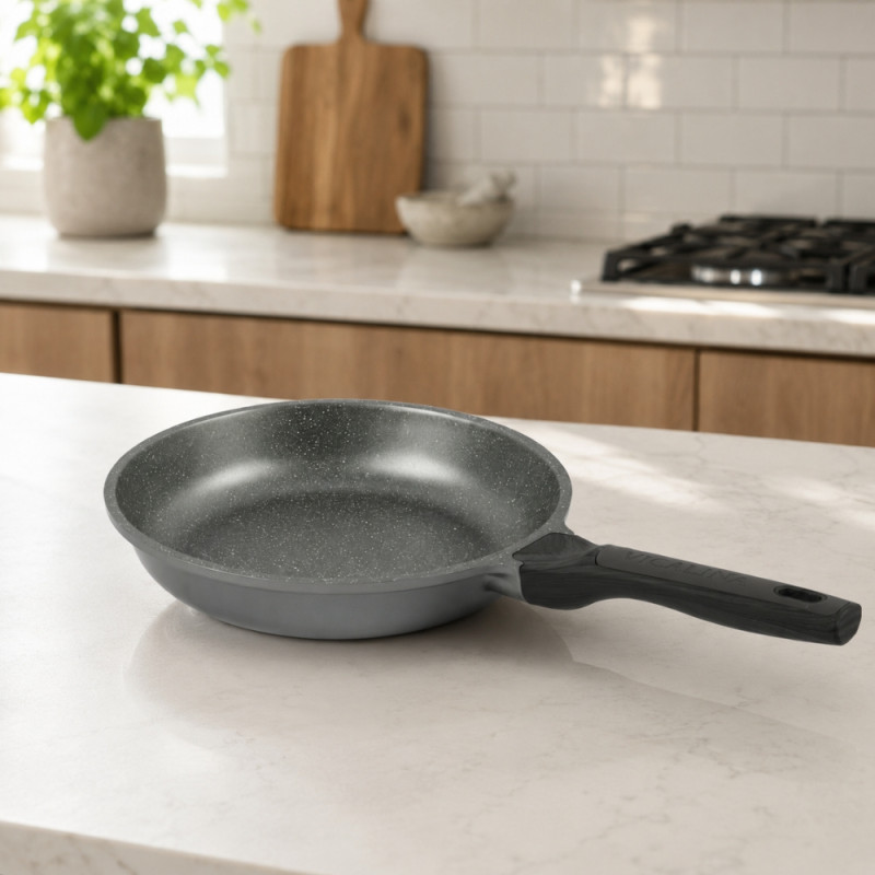 Pro Plus Frying Pan Designed for Everyday Cooking & Kitchen Excellence – Gray (H-6cm x W-26cm)