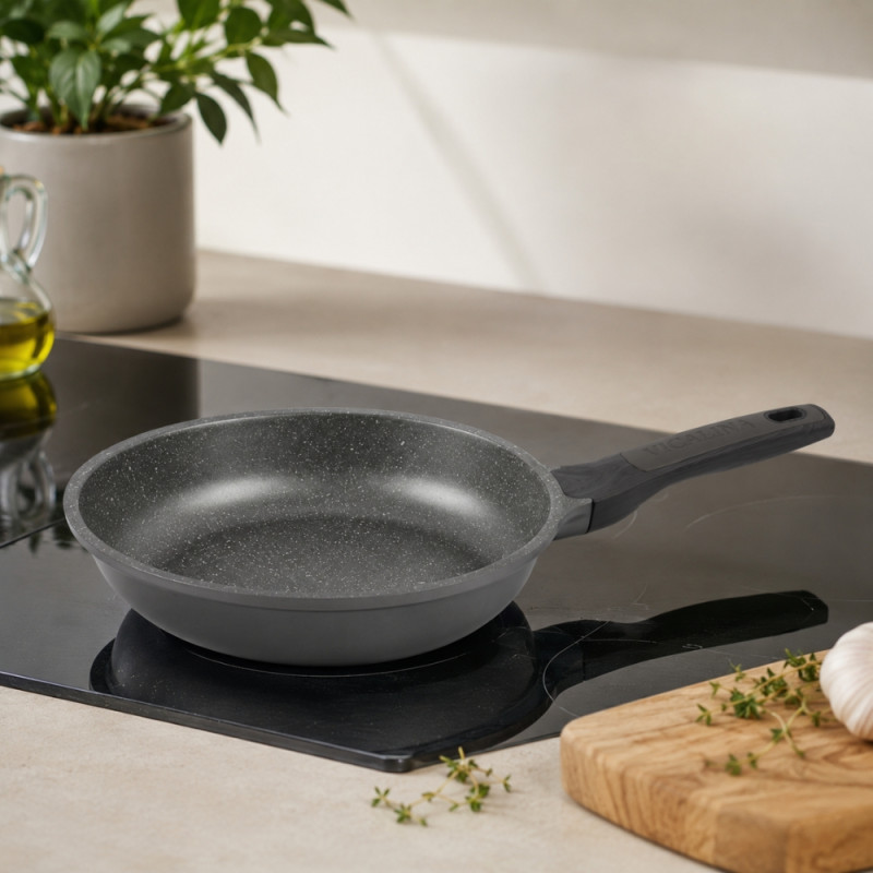 Radiant Find Frying Pan Designed for Everyday Cooking & Kitchen Excellence – Gray (H-5cm x W-20cm)