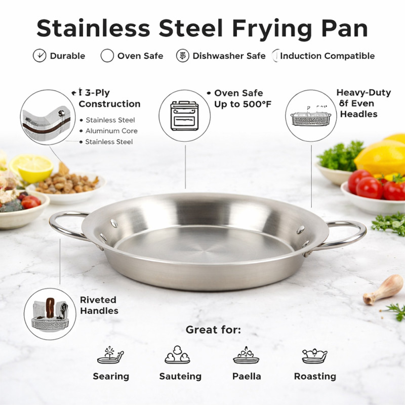 Stainless Steel Skillet