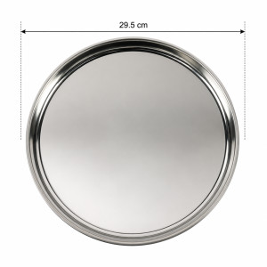 Chic Series Dining Plate Designed for Elegant Dining & Entertaining – Stainless Steel (DIA-29.5 CM)