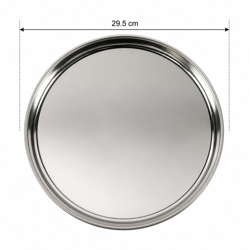 Chic Series Dining Plate Designed for Elegant Dining & Entertaining – Stainless Steel (DIA-29.5 CM)