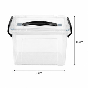 Chic One Storage Box Designed for Home Organization & Storage – Transparent (H-15, W-8 CM)