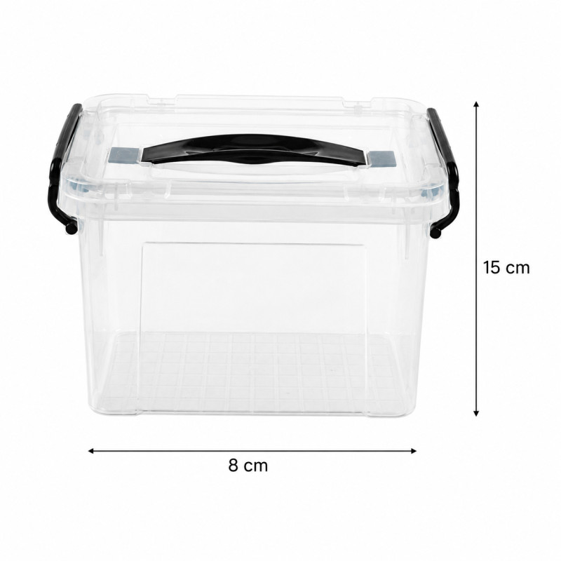 Chic One Storage Box Designed for Home Organization & Storage – Transparent (H-15, W-8 CM)