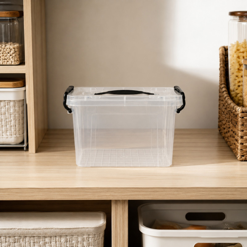 Chic One Storage Box Designed for Home Organization & Storage – Transparent (H-15, W-8 CM)