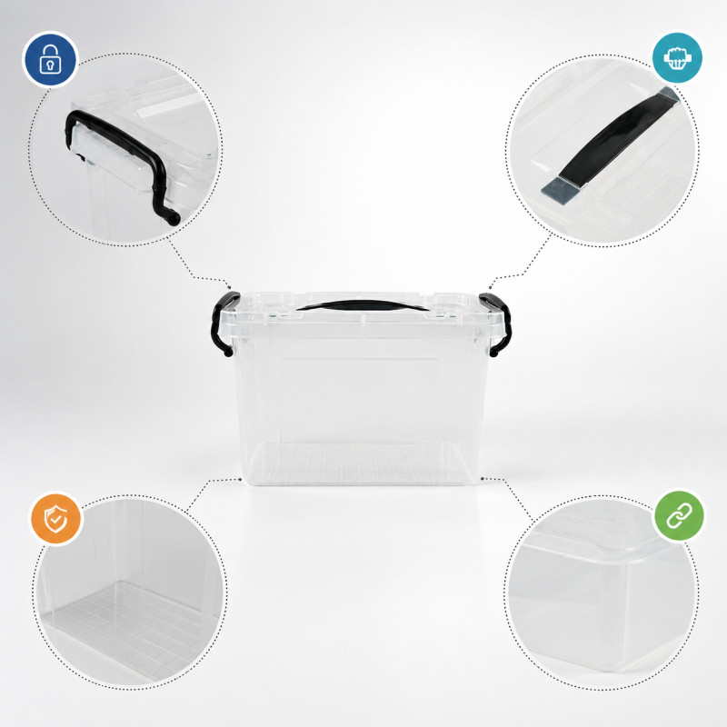 Chic One Storage Box Designed for Home Organization & Storage – Transparent (H-15, W-8 CM)