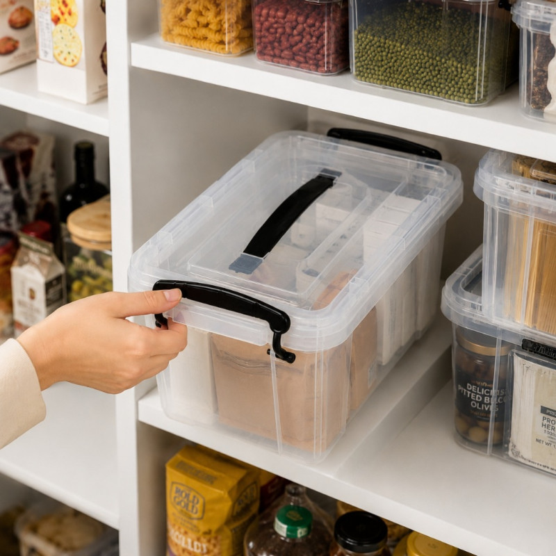 Chic One Storage Box Designed for Home Organization & Storage – Transparent (H-15, W-8 CM)